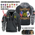 Custom US Army V5 Dual Flag Halfzip Hoodie 7