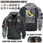 Custom US Branches H5 Halfzip Hoodie 1