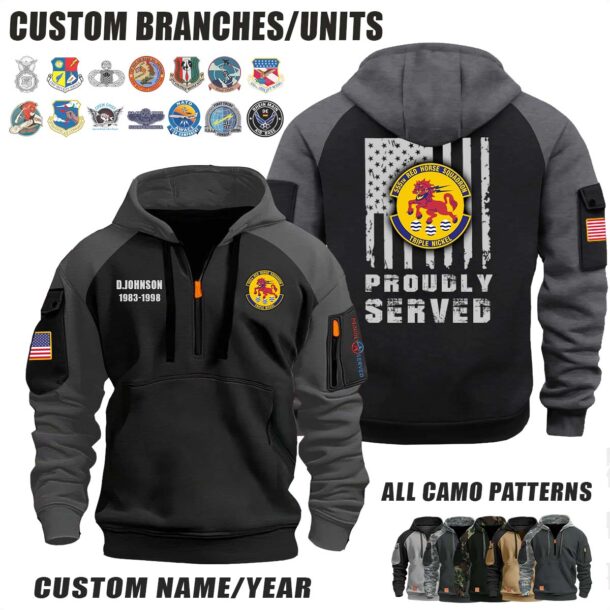 Custom US Branches H5 Halfzip Hoodie 2