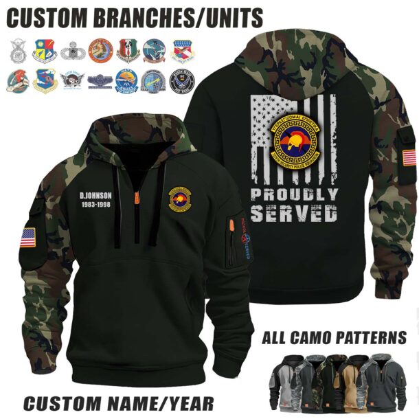 Custom US Branches H5 Halfzip Hoodie 3