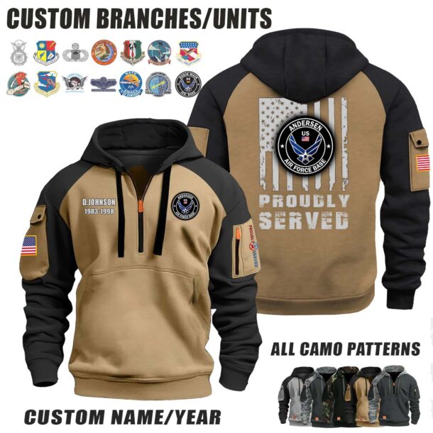 Custom US Branches H5 Halfzip Hoodie 4