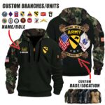 Custom US Military Units V3 Dual Flag Halfzip Hoodie 1 1