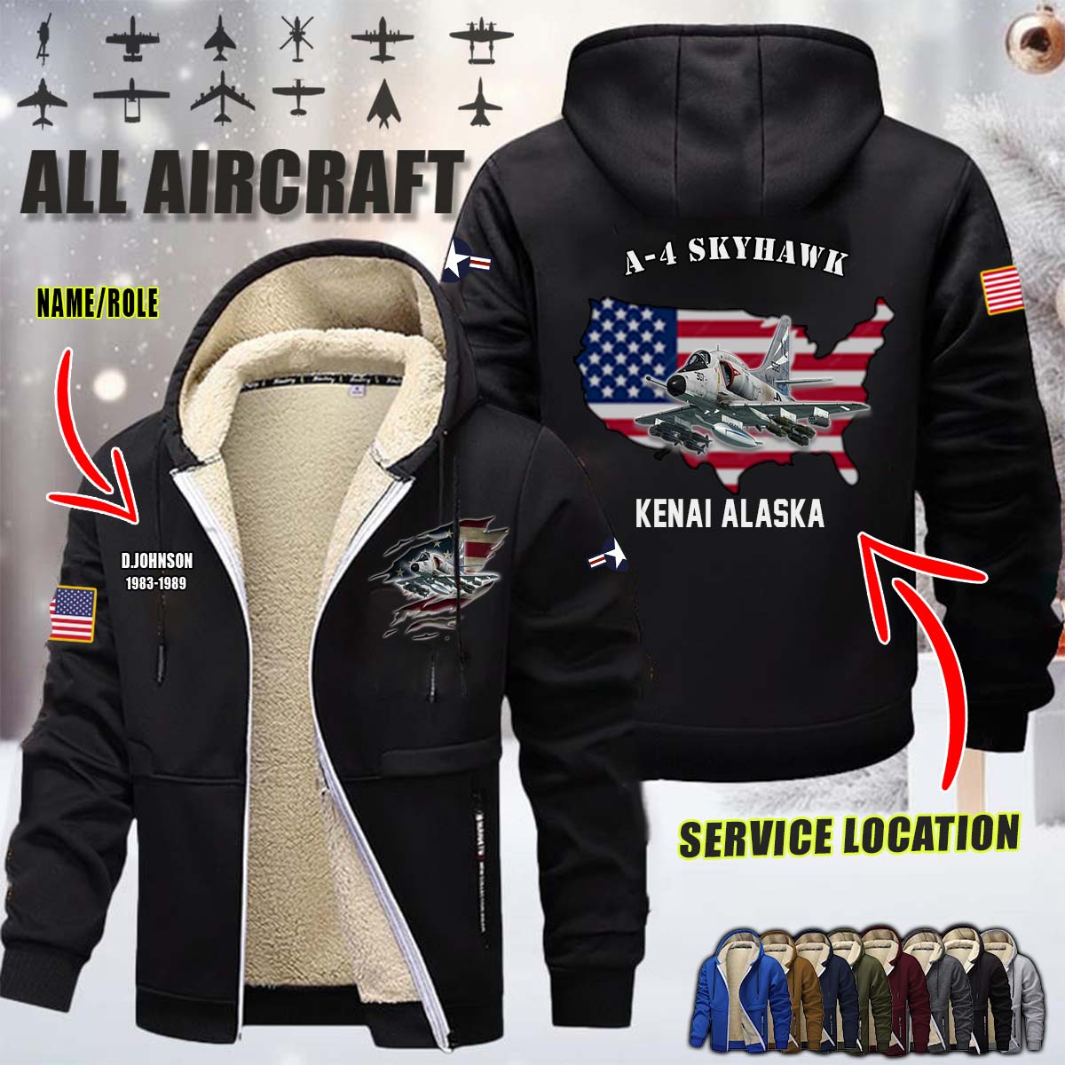 A-4 Skyhawk A4_Flag Fleece Zip Hoodie
