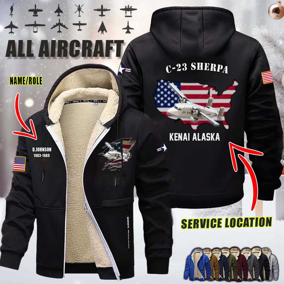 C-23 Sherpa C23_Flag Fleece Zip Hoodie