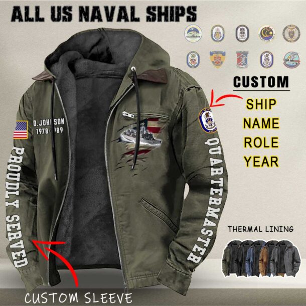 US Naval Ships Hooded Jacket PS 2