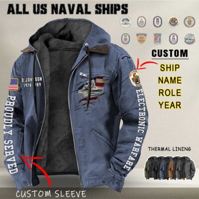 US Naval Ships Hooded Jacket PS 4