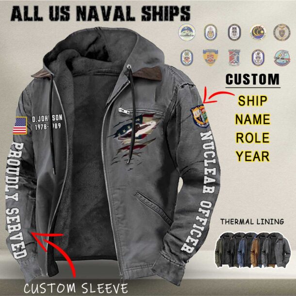 US Naval Ships Hooded Jacket PS 6