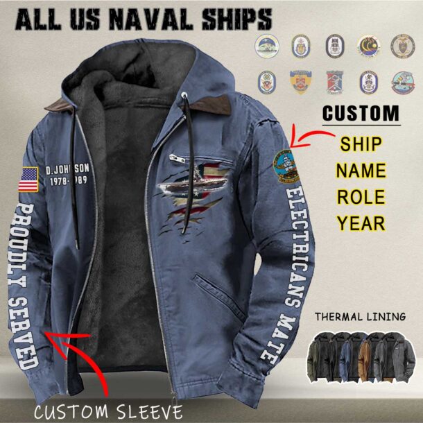 US Naval Ships Hooded Jacket PS 9