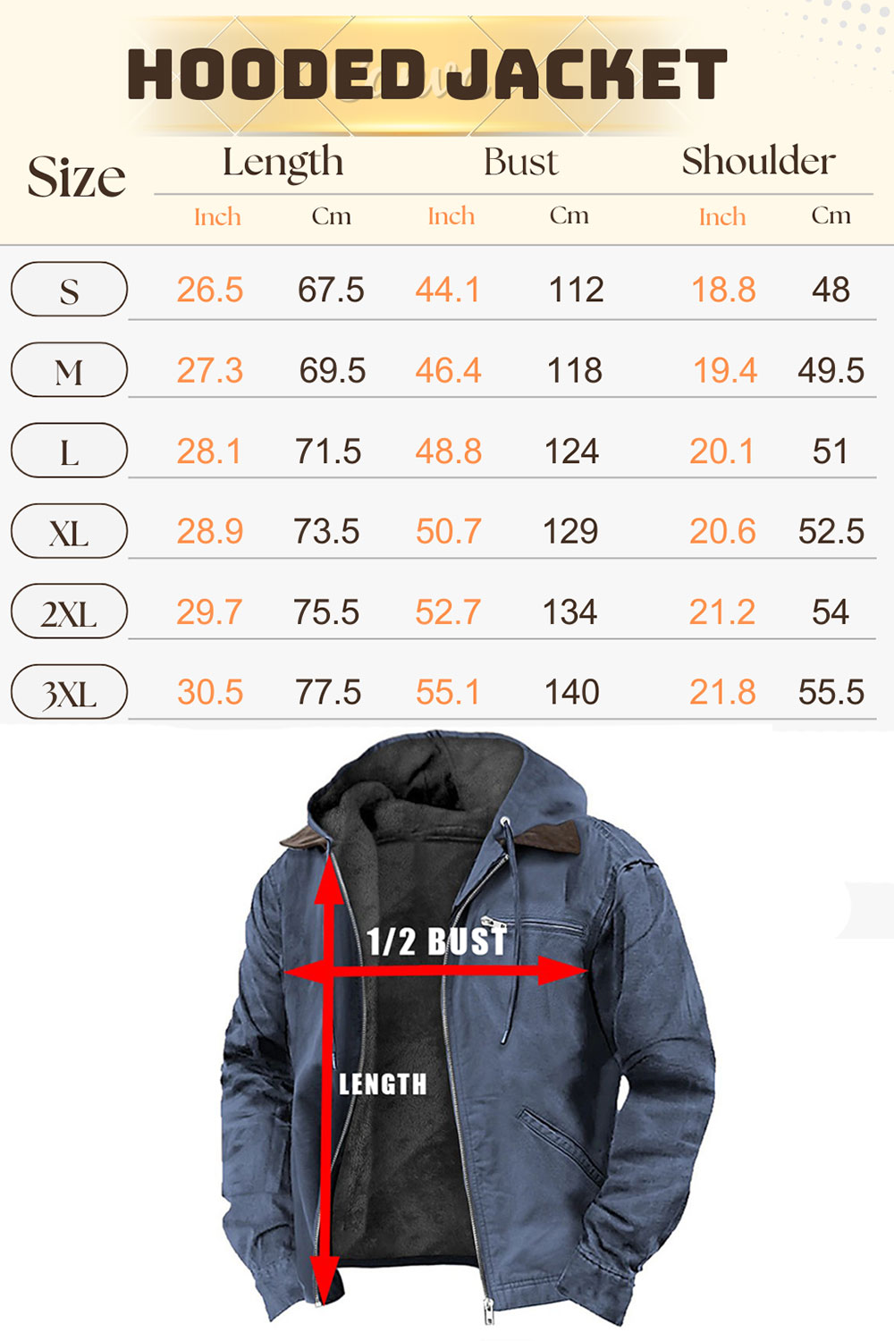 Web Sizechart Hooded Jacket 1