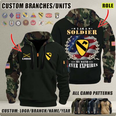 Camo Halfzip Hoodie 24