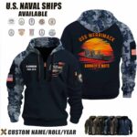 Halfzip Hoodie USS Merrimack AO 179